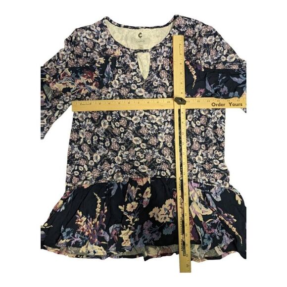 Cupio Multicolor Floral Print Long Sleeve Blouse Women's Small - Picture 3 of 6